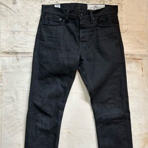 Rogue Territory Black Stanton Slim Straight Size 31 One Wash Selvedge Denim
